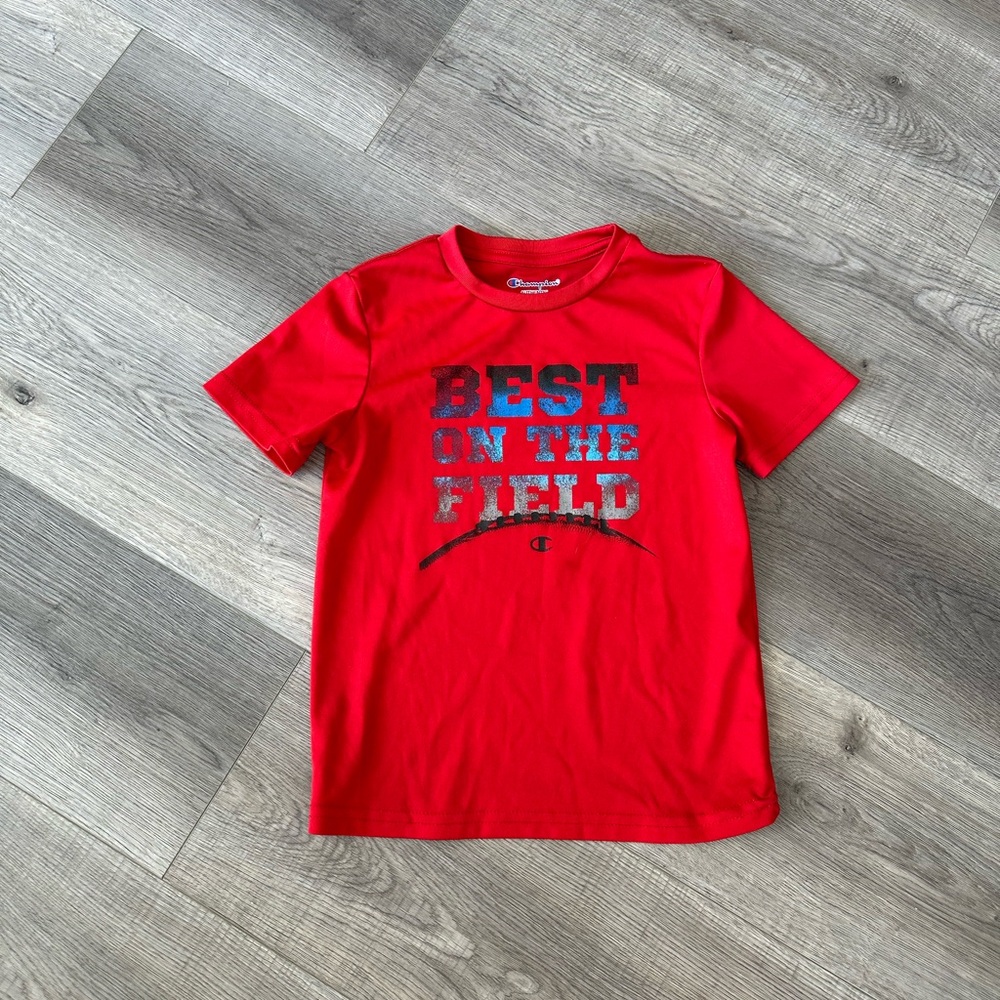 3/20$ Champion Kids Red Graphic “Best on the field”  T-Shirt